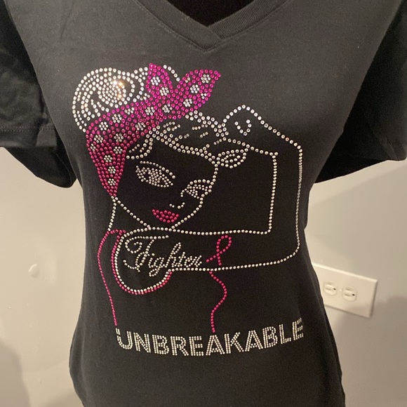 New never worn t-shirt - Unbreakable Breast Cancer Awareness Women’s design tee - Picture 2 of 9